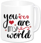 You are My World - Valentines Day Gifts I Love You Mug for Him and Her - Personalised Couples Gifts Idea for Husband Wife Boyfriend Girlfriend Engagement Wedding Anniversary Christmas (Design 5)
