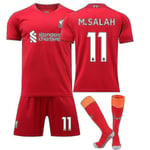 22/23 Liverpool Hemma Salah Mane Barn Pojkar Vuxna Fotboll Fotbollströja Träningsdräkter M.SALAH NO.11 Kids 26