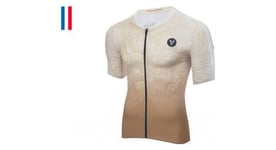 Maillot manches courtes lebram grand ballon beige sable coupe aero