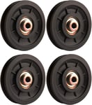 4pcs 90 mm Roulement Poulie Nylon, Poulie Musculation, Roue Universelle pour câble Machine Gym équipement Porte de Garage, Porte coulissante poulie