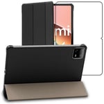 ebestStar Housse pour Xiaomi Pad 6, Pad 6 Pro Smart Case Support Auto-veille, Noir + Film VERRE Trempé