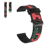 Camouflage theme watch band for your Huawei and Amazfit watch - Red
