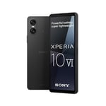 Sony Xperia 10 VI - 6.1 Inch 21:9 Wide OLED - Three optical focal lengths - Lightweight - Android 14 - SIM free - 128GB storage - IP65/68 rating - Dual SIM hybrid 1-36 months warranty - Black