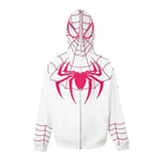 Spiderman huvtröja för män Printed huvjacka Streetwear CMK White L