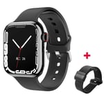 Ny Smart Watch 9 Herr Kvinnor Kroppstemperatur Bluetooth Call Vattentät Blodsyre Trådlös Laddning Dam iw9 Watch För Apple black mesh