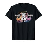 Funny lamb Lifting Weights Gym Workout Animal Fitness T-Shirt