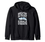 Ice Bath and Cold Shower Wellness Cold Therapy Recovery Tee Zip Hoodie