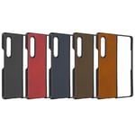 Leather Hard Case For Samsung Z Fold 3 Mobile Phone Anti Scratch Shoc BST