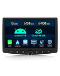 Eonon Autoradio Android de 13 10,1 pulgadas Con Doble din, 6+64 GB, 4G LTE, GPS, CarPlay, Android Auto, MirrorLink, Bluetooth, DSP, USB, SWC, RDS, USB, OBDII, Dab + Cámara de marcha atrás UA13SK