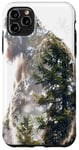 Coque pour iPhone 11 Pro Max Bigfoot Figurine Sasquatch Yeti Nature Double exposition Art