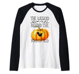 Mens The Wizard behind The Pumpkin Seed Halloween Pregnancy Men Raglan Baseball Tee