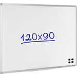 Viking Wall Mountable Magnetic Whiteboard Enamel Superior 120 x 90 cm