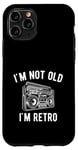 Coque pour iPhone 11 Pro Design amusant « I'm Not Old I'm Retro »