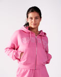 Bumpro Cropped Zip Hoodie Pink Carmine/Sporty - S