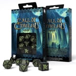 Call Of Cthulhu Dice Set, musta ja loisteputki