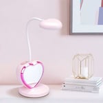 ZVD - Lampe de Bureau led pour Filles - Agréable pour les Yeux - Porte-Stylo - Port usb Rechargeable - 2 Températures de Couleur - Rose (Modèle def)