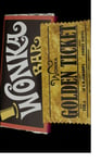 A5 Wonka bar/ ticket (IMAGE) ON EDIBLE ICING SHEET CAKE TOPPER 