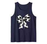 Cute Coquette Bow Soccer Ball Mom Life Game Day Soccer Lover Tank Top