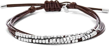 Fossil Bracelet for Women , 63mm adjustable brown Base Metal Bracelet, JA6379040