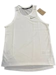 Nike Miler Tank Top Dri-Fit Vest WHITE Tee Running Gym Holiday Beach Size XL