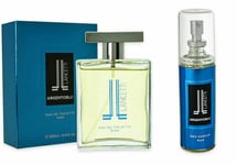 Parfum pour Homme LANCETTI Silver Bleu EDT 100ml+ Déodorant + Echantillons