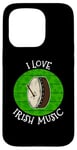 Coque pour iPhone 15 Pro St Patrick's Day Bodhran, j'aime la musique irlandaise