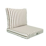 Coussins pour salon de jardin déhoussable 60x60cm - Rayure Beige