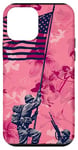 Coque pour iPhone 12 mini Rose Pop Art Floral Iwo Jima Drapeau Américain Levage