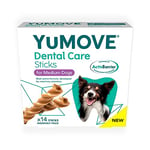 Lintbells YuMOVE Dental Care | Dental Sticks for Medium Dogs Tasty Chews with Natural Ingredients which Target Plaque & Freshen Breath,White | 14 Pack |