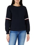 Tommy Hilfiger Women Sweatshirt without Hood, Blue (Desert Sky), XXS