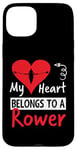 Coque pour iPhone 15 Plus Valentines Day Design - My Heart Belongs to a Rower