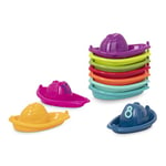 Battat - 10 Bateaux de Bain - Jouets de Bain Numérotés et Empilables - Bateaux Flottants pour le Bain, la Piscine, la Plage - Jouets Éducatifs, 6 mois Plus