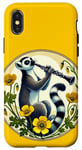 Coque pour iPhone X/XS Lemur jouant d'une clarinette Illustration Mignon Band Class Art