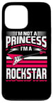 Coque pour iPhone 13 Pro Max Je ne suis pas une princesse, je suis une rockstar, guitariste Rock n Roll