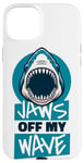 Coque pour iPhone 15 Plus Jaws Off My Wave Requin baleine Blanc