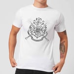 T-Shirt Homme Emblèmes des Maisons de Poudlard - Harry Potter - Blanc - 3XL