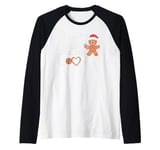 I Teach The Smartest Cookies Christmas Gingerbread Kids Boys Raglan Baseball Tee