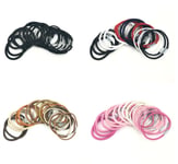 Hair Elastics 10pc Set Ladies Hair Bands Girls Ponio Women 4 Mm Thick Bobbles