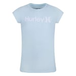 Hurley Hrlg Core One & Only Classic Tee T-Shirt, Blue Mist, 13 años Fille