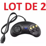 2 X Manette contrôleur pour Sega MegaDrive - Master System - Genesis - 6 boutons