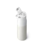 LARQ Bottle Swig Top 1 L -Bouteille à large goulot en acier inoxydable à isolation sous vide | Garde l’eau froide | Bouteille d’eau réutilisable pour le sport et les voyages, Granite White