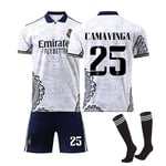 22/23 Ny säsong Drakstil Real Madrid CF CAMAVINGA Nr 25 Barn Jersey Barn-22