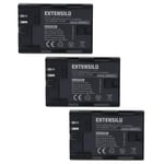 EXTENSILO 3x Batteries remplacement pour Canon LP-E6, LP-E6NH pour appareil photo, reflex numérique (2250mAh, 7,2V, Li-ion)