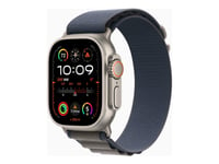 Apple Watch Ultra 2 - 49 mm - titan - smart klocka med Alpine Loop - textil - blå - bandstorlek: S - 64 GB - LTE, Wi-Fi, Bluetooth, UWB - 4G - 61.4 g