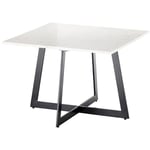 Table basse coloris blanc/ pieds en métal laqué - Longueur 65 x Hauteur 44 x Profondeur 55 cm Pegane