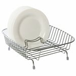 Delfinware Compact Kitchen Dish Drainer White Stainless Steel Black Cream Grey