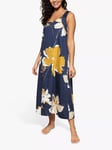 Fable & Eve Notting Hill Floral Nightdress, Navy/Multi