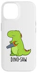 Coque pour iPhone 14 Dino-saw Jeu de mots drôle dinosaure