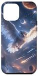 iPhone 12 Pro Max Owl Silver Feathers Cosmic Fantasy art Space Case