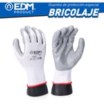 EDM - Gant de bricolage en polyester enduit de nitrile taille 8